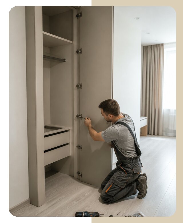 Установка двери в гардероб в Туймазы по цене от 4586 р. | ДвериЛегко-Тмз